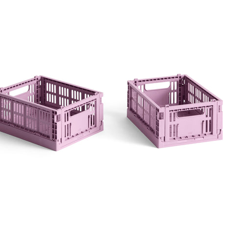 HAY Faltbox „Colour Crate Mini Dusty Rose“ | 2er-Set in Zartrosa | HAY