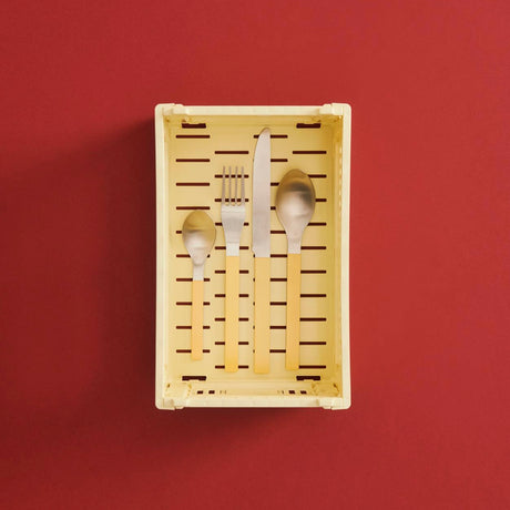 HAY Faltbox „Colour Crate Small Light Yellow“ | Frisches Ordnungswunder | HAY