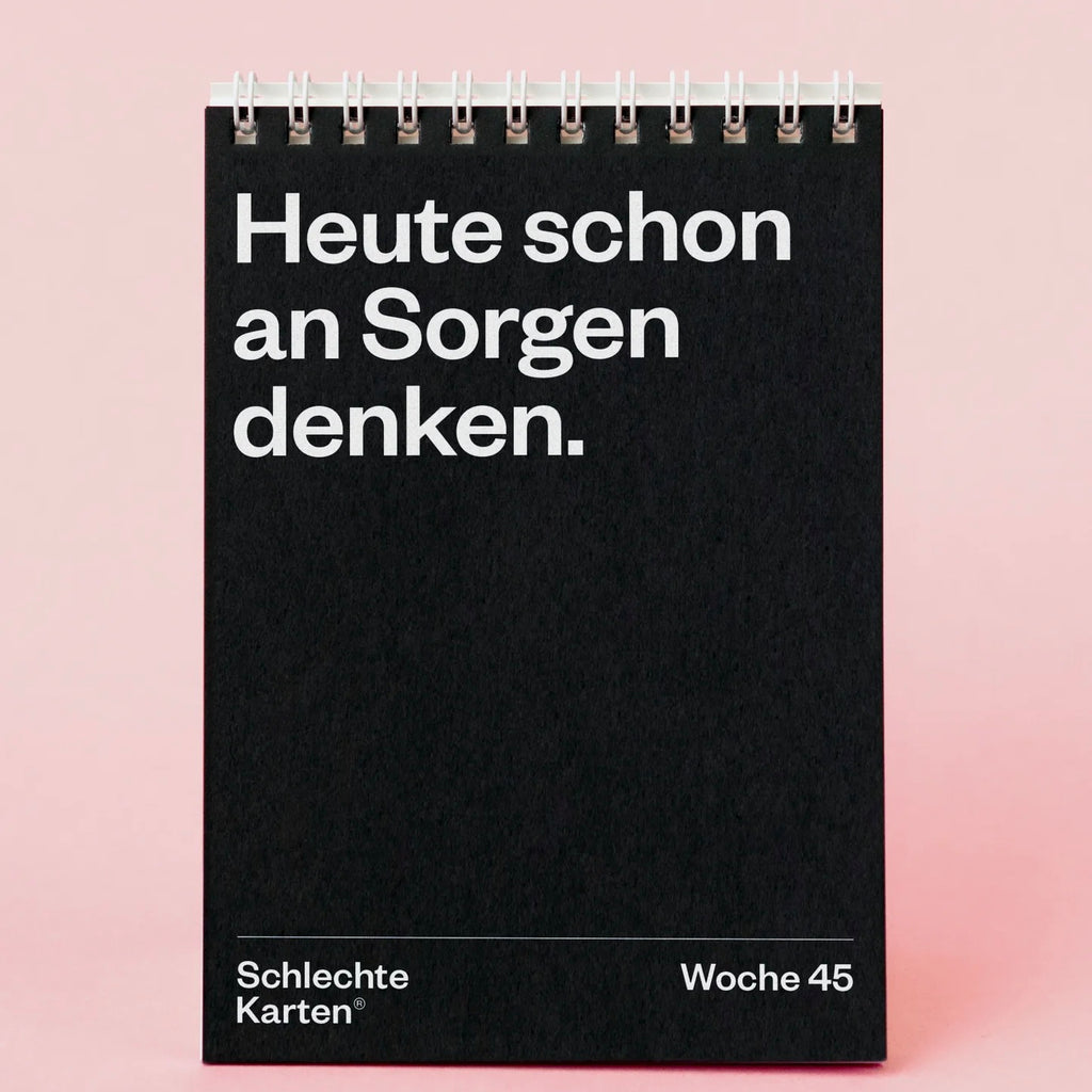Schlechte Karten Tischkalender „Demotivierend 2026“ | Für realistische Planung | Schlechte Karten