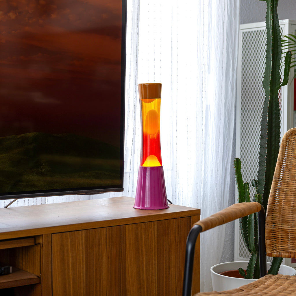 Fisura Lava Lampe Fisura "Tower" | Gradient Pink & Orange | Farbenfrohes Highlight