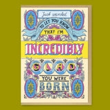 Ohh Deer Grußkarte “Glad You Were Born” | Humorvolle Geburtstagsgrüße | Ohh Deer