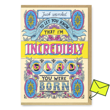 Ohh Deer Grußkarte “Glad You Were Born” | Humorvolle Geburtstagsgrüße | Ohh Deer