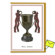 Ohh Deer Grußkarte “Well Done Trophy” | Glückwünsche mit Humor | Ohh Deer