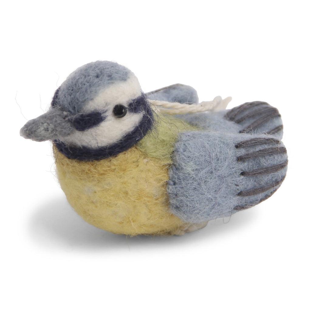 Gry & Sif Filzanhänger Bird (Yellow/Blue)