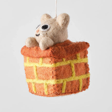 WRAP Filzanhänger „Cat in Chimney“-Simbi- WRAP | Verspielte Deko für Katzenliebhaber