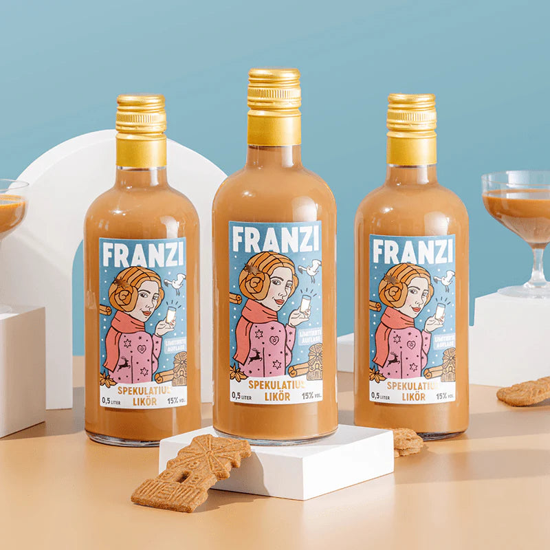 FRANZI Likör Franzi Spekulatiuslikör (500ml, 15% Vol.) | Likör mit Spekulatiusgeschmack