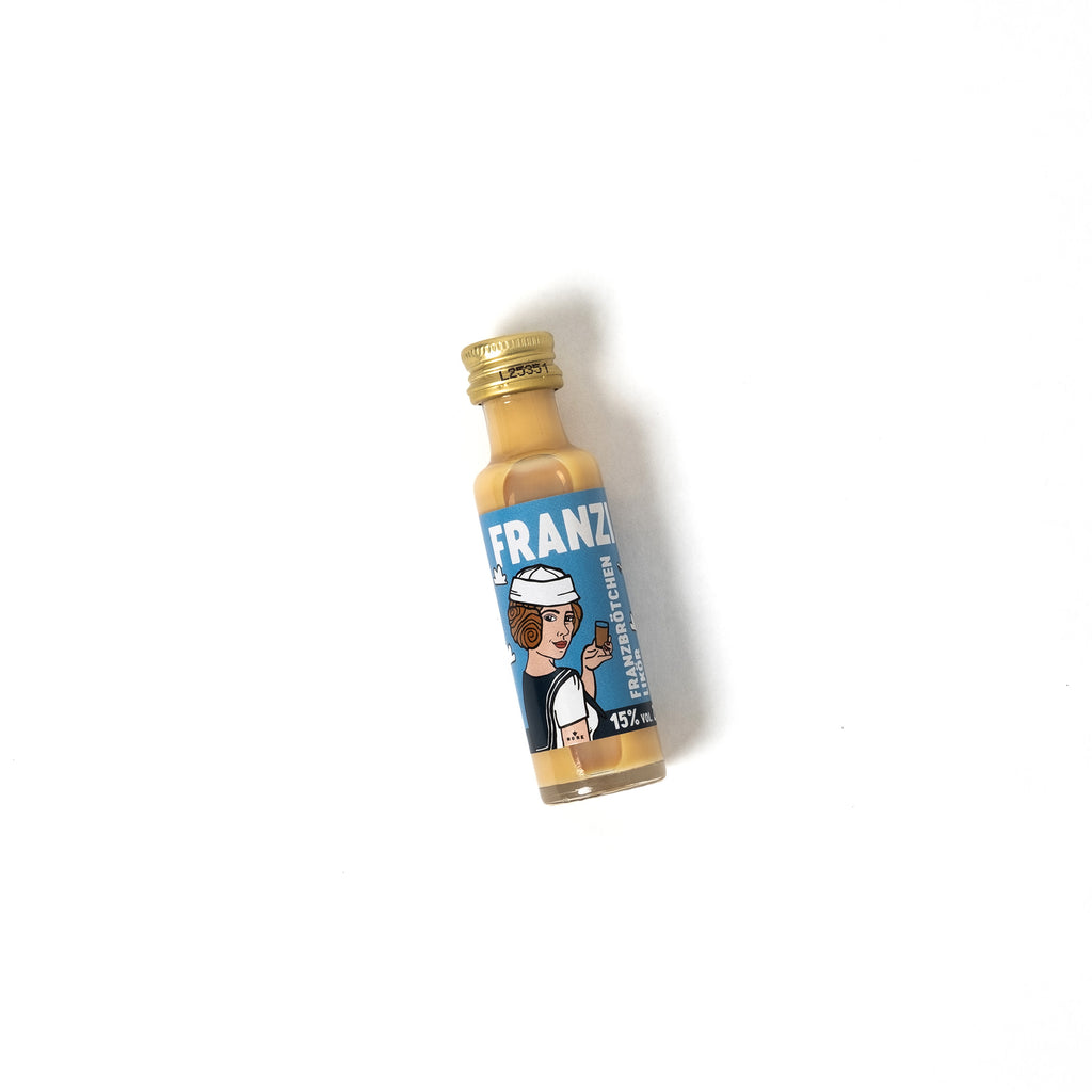 FRANZI Likör Franzi „Franzbrötchenlikör MINI“ (20ml, 15% Vol.) | Zimtiger Mini-Likör