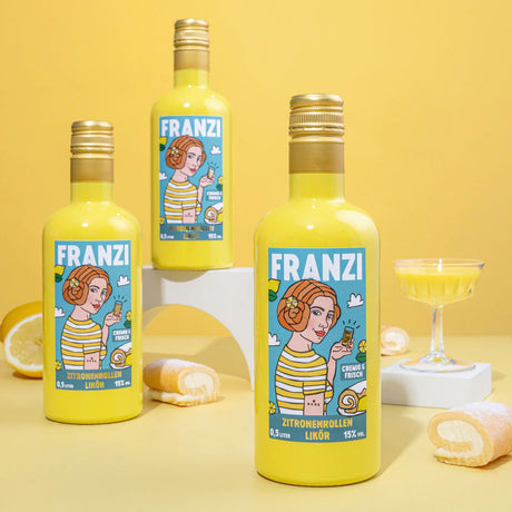 FRANZI Likör Franzi Zitronenrollen Likör | Cremiger Sommergenuss im Glas