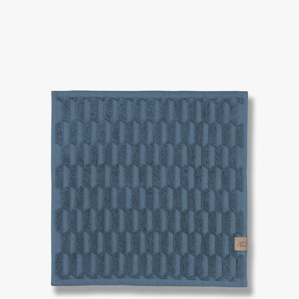 Mette Ditmer Denmark Gästehandtuch Mette Ditmer Denmark “Geo Slate blue S” | 3er Pack Baumwolle