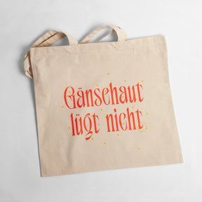 Edition SCHEE Totebag "Gänsehaut lügt nicht" | Baumwolltasche Made in Köln