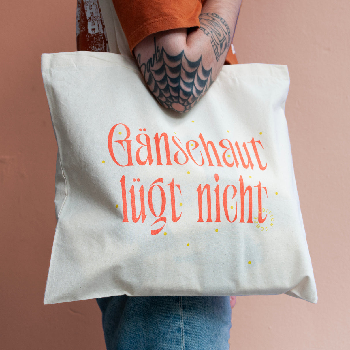 Edition SCHEE Totebag "Gänsehaut lügt nicht" | Baumwolltasche Made in Köln