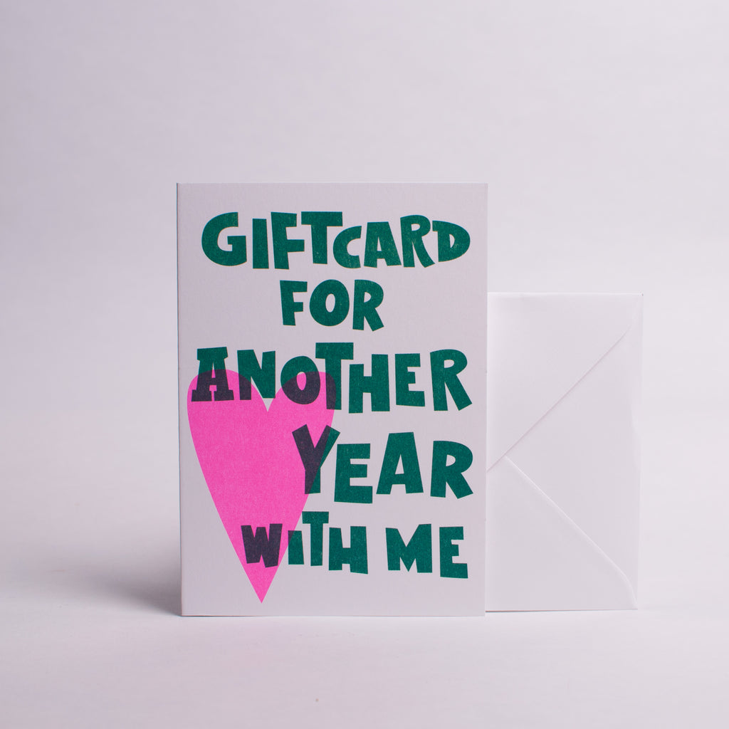 Edition SCHEE Grußkarte "Giftcard for another year with me"
