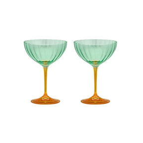anna & nina Gläser Set „Jazzy Arancia Optic Champagne“ | Champagnerglas | anna & nina