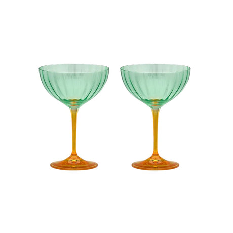 anna & nina Gläser Set „Jazzy Arancia Optic Champagne“ | Champagnerglas | anna & nina