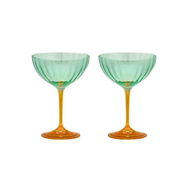 anna & nina Gläser Set „Jazzy Arancia Optic Champagne“ | Champagnerglas | anna & nina