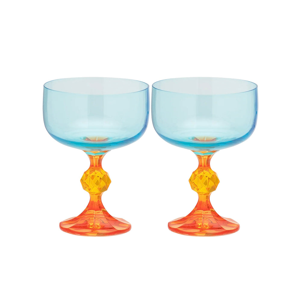 anna & nina Gläser Set „Paradise Cocktail Glas“ 2 Stk. | Farbige Gläser | anna & nina