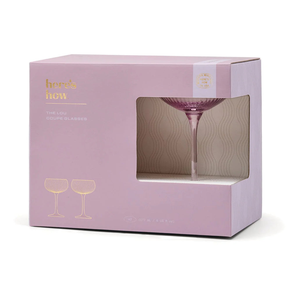 Here's How Gläser-Set „Coupe Lilac“ (2 Stk.) | Klassische Coupe-Form | Here’s How