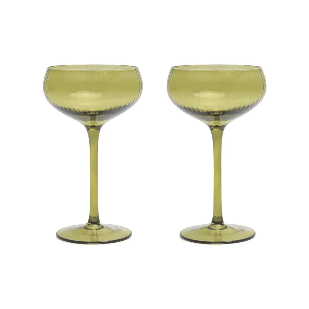Here's How Gläser-Set „Coupe Olive“ (2 Stk.) | Ausbalancierte Proportionen | Here’s How