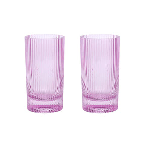Here's How Gläser-Set „Highball Lilac“ (2 Stk.) | Schlanke Silhouette | Here’s How