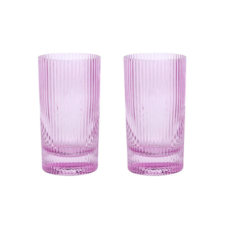Here's How Gläser-Set „Highball Lilac“ (2 Stk.) | Schlanke Silhouette | Here’s How