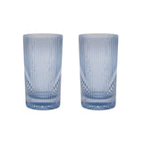 Here's How Gläser-Set „Highball Blue“ (2 Stk.) | Klar geformtes Trinkglas | Here’s How