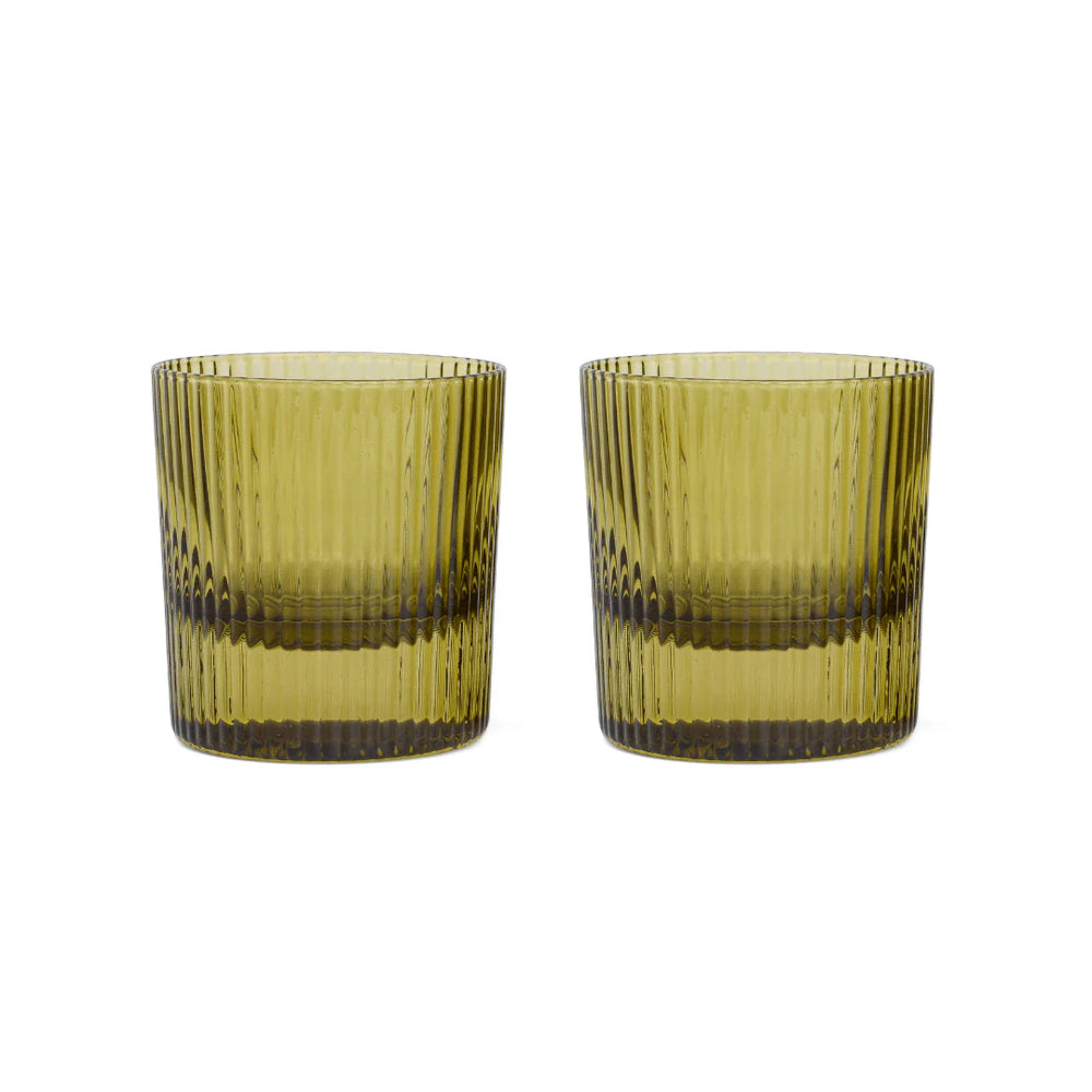 Here's How Gläser-Set „Lowball Olive“ (2 Stk.) | Zeitloses Barformat | Here’s How