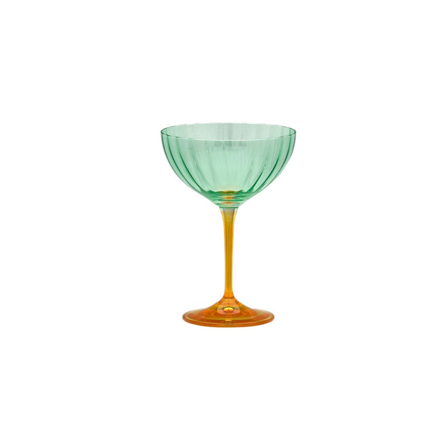 anna & nina Glas „Jazzy Arancia Optic Champagne“ | Handbemalt | anna & nina