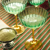 anna & nina Glas „Jazzy Arancia Optic Champagne“ | Handbemalt | anna & nina