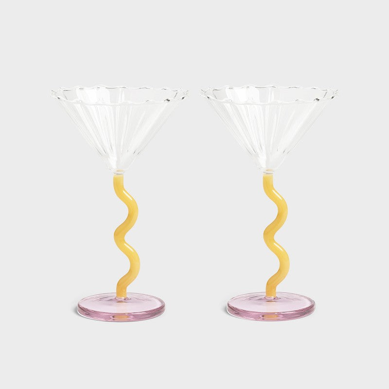 &Klevering Glas &Klevering „Coupe Curve Caramel“ | Trendiges Glas für stilvolle Drinks