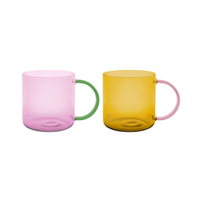 Remember Glasbecher Remember "Fred Rose/Yellow" | 2er Set | Elegant & Farbintensiv