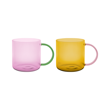 Remember Glasbecher Remember "Fred Rose/Yellow" | 2er Set | Elegant & Farbintensiv