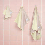 Badetuch “Gradient Buttergelb Rosa” 70x140 cm | Maison Deux