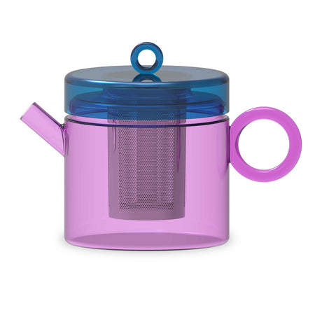 WD Lifestyle Teekanne “Glas Pink & Blue” 1,2 l | Modernes Design | WD Lifestyle