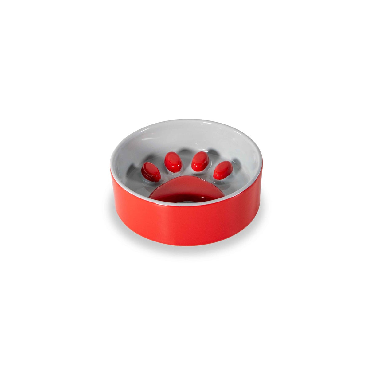 WD Lifestyle Anti-Schling-Napf “Paw Bowl” Red & Grey 12 cm | Für Hunde | WD Lifestyle