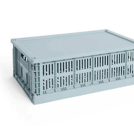 HAY Faltbox „Colour Crate Large Dusty Blue“ | Vielseitig & klar | HAY