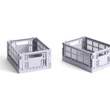 HAY Faltbox „Colour Crate Mini Lavender“ (2 Stk.) | Soft & vielseitig | HAY