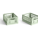 HAY Faltbox „Colour Crate Mini Mint“ (2 Stk.) | Kompakt & funktional | HAY