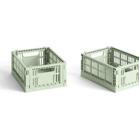 HAY Faltbox „Colour Crate Mini Mint“ (2 Stk.) | Kompakt & funktional | HAY
