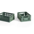 HAY Faltbox „Colour Crate Mini Sage Green“ (2 Stk.) | Klar & zeitlos | HAY