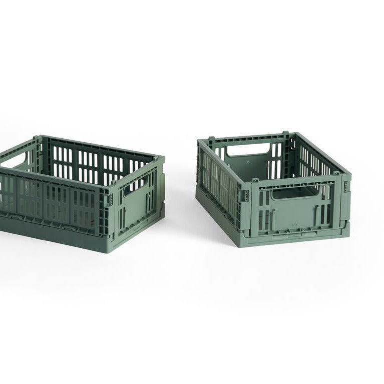HAY Faltbox „Colour Crate Mini Sage Green“ (2 Stk.) | Klar & zeitlos | HAY