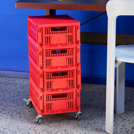 HAY Deckel „Faltbox Medium Red“ (Stahl) | Knalliger Kontrast | HAY