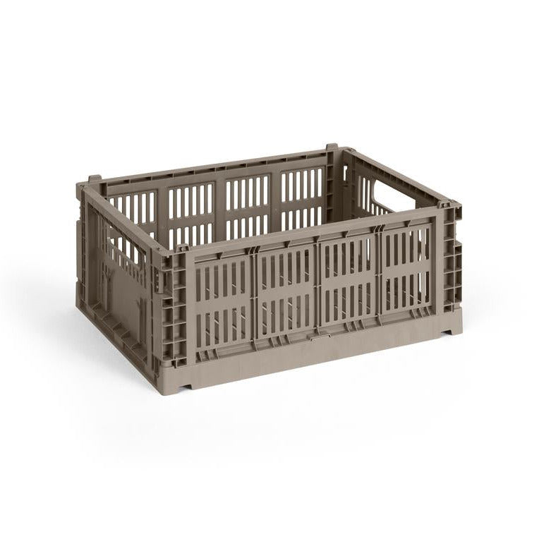 HAY Faltbox „Colour Crate Medium Warm Grey“ | Schlicht & funktional | HAY
