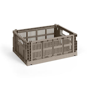 HAY Faltbox „Colour Crate Medium Warm Grey“ | Schlicht & funktional | HAY