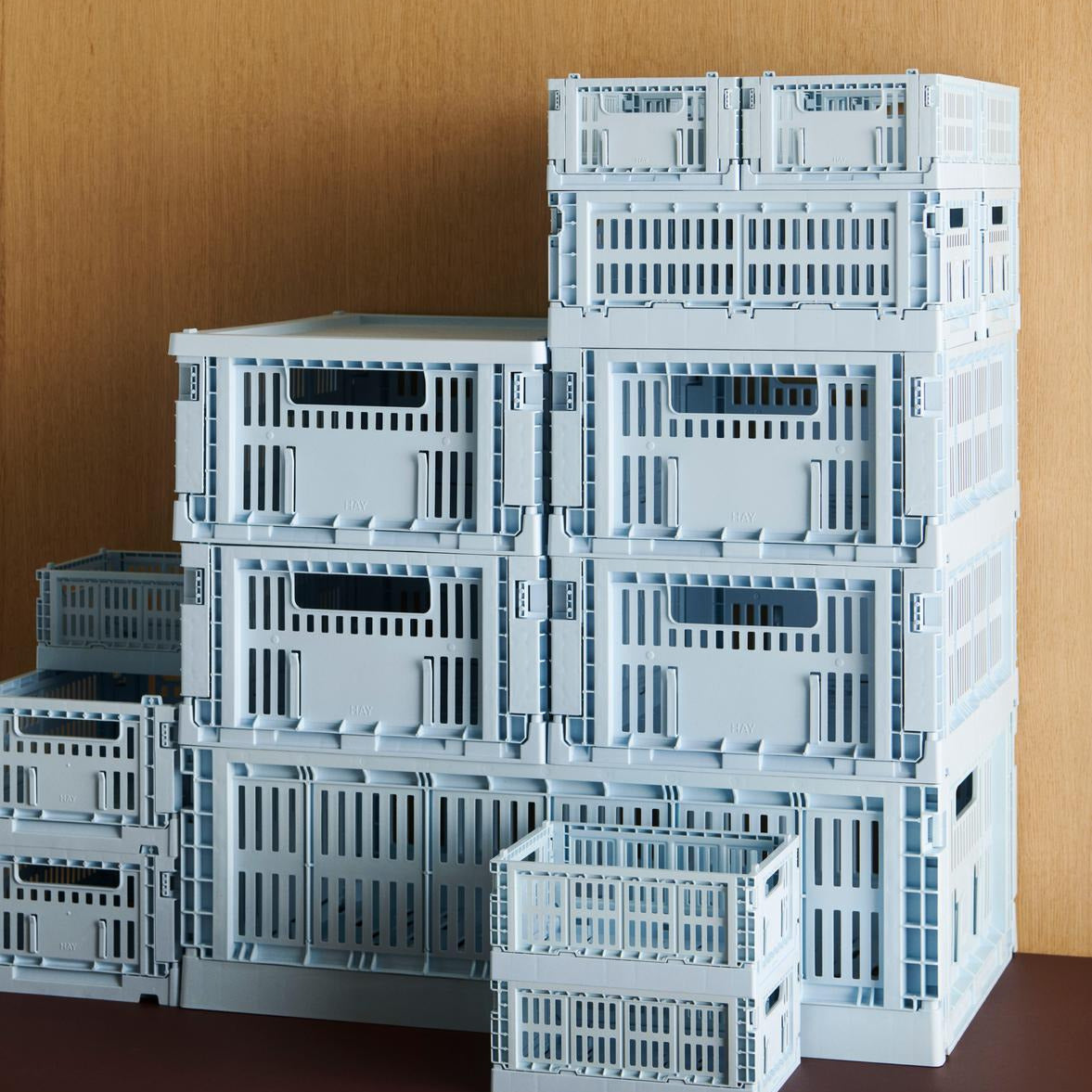 HAY Faltbox „Colour Crate Small Soft Blue“ | Klar & harmonisch | HAY