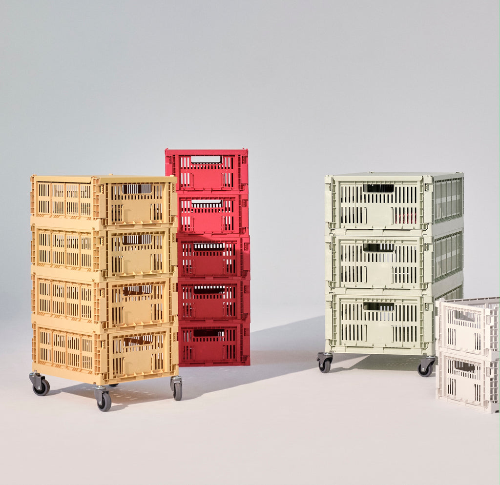 HAY Rollen für Faltbox Medium | Flexibles Zubehör | HAY