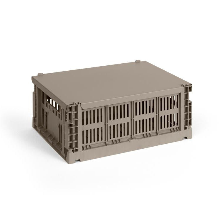 HAY Faltbox „Colour Crate Medium Warm Grey“ | Schlicht & funktional | HAY