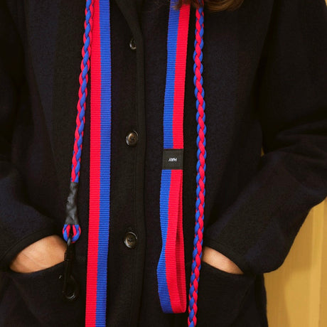 HAY Hundeleine „Geflochten Blue & Red (M/L)“ | Knalliges Statement | HAY Dogs