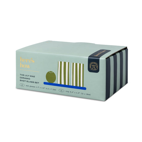 Here's How Tequila Shot Gläser Cobalt & Olive „The Lily Mae" | 2er-Set | Here’s How
