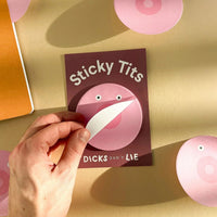 Dicks Don’t Lie Haftnotizen „Sticky Tits“ | selbstklebend & frech | Dicks don't lie