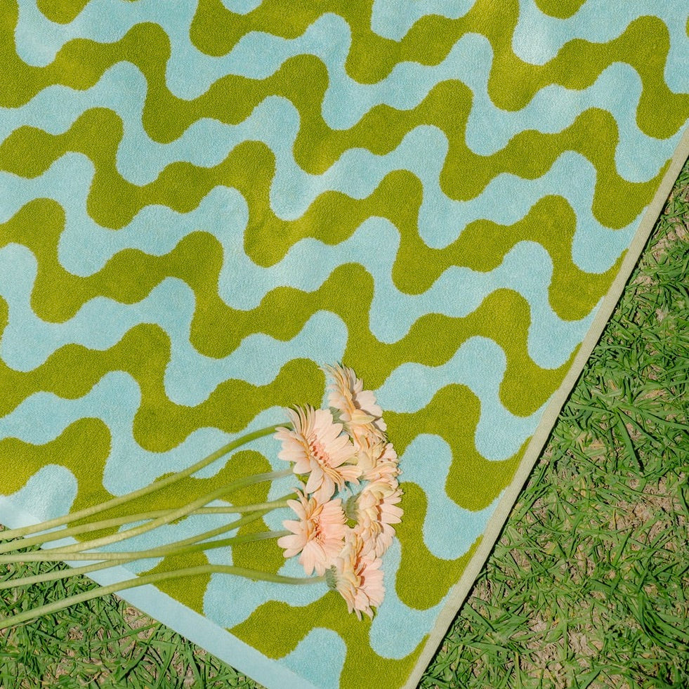 Tarta Gelatina Handtuch “Algen” 50 × 70 cm | Weiche Bio-Baumwolle | Tarta Gelatina